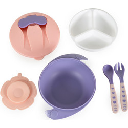 Cangaroo Σετ Μπολ Φαγητού + Πιρούνι + Κουτάλι Jelly Pink F1730