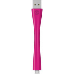 Mophie memory-flex Εύκαμπτο Καλώδιο microUSB 10 εκατοστά - ροζ-2990_USB-MICRO-4IN-PNK-Ροζ 2990_USB-MICRO-4IN-PNK