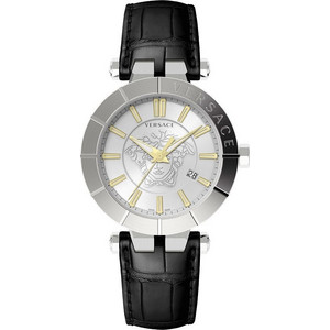Versace V-Race Ανδρικό Ρολόι με Ασημί Δερμάτινο Λουράκι VE2B00121 Versace V-Race Ανδρικό Ρολόι με Ασημί Δερμάτινο Λουράκι VE2B00121