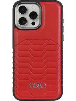 Audi Synthetic Leather case with MagSafe for iPhone 14 Pro Max - red
