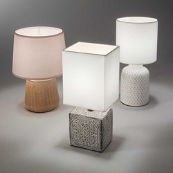 Ideal Lux 245348 Πορτατίφ E14 Λευκό Γκρι Φ12.5xΥ29.5cm