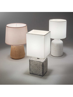 Ideal Lux 245348 Πορτατίφ E14 Λευκό Γκρι Φ12.5xΥ29.5cm