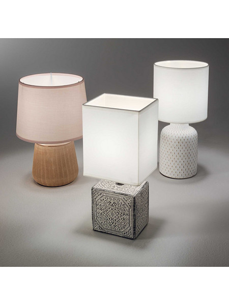 Ideal Lux 245348 Πορτατίφ E14 Λευκό Γκρι Φ12.5xΥ29.5cm