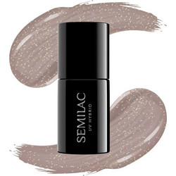 Semilac UV Hybrid 327 Warm Cinnamon Shimmer Glitter Ημιμόνιμο Βερνίκι Νυχιών 7ml