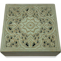 Κουτί-μπιζουτιέρα Versa Mandala Ξύλο MDF (20 x 7 x 20 cm)
