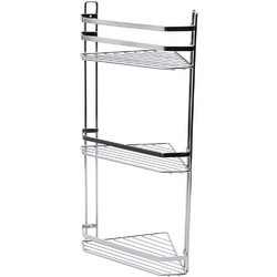 Estia ESTIA ΕΤΑΖΕΡΑ ELEGANT ΜΕΤΑΛΛΙΚΗ ΓΩΝΙΑΚΗ 3 ΘΕΣΕΩΝ 54x28x18cm ΧΡΩΜΙΟΥ