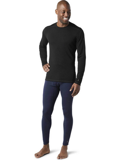 Smartwool ανδρική μπλούζα με στρογγυλή λαιμόκοψη Classic Thermal Merino Base Layer - SW0163500011 Μαύρο