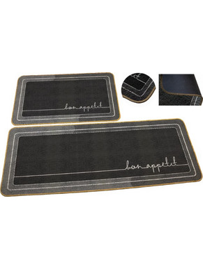 Πατάκι κουζίνας printed BLR Σx.The Bon appetit grey 50x80cm