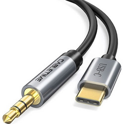 Cabletime Καλώδιο USB-C σε 3.5mm CT-CMAUDIO AUX 1m, μαύρο