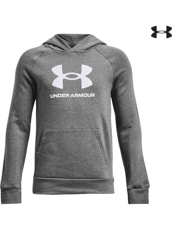 Under Armour Rival Παιδικό Φούτερ με Κουκούλα Γκρι 1379791-025