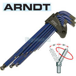 ARNDT 307-9 Σειρά κλειδιά allen μετρικό σύστημα (9 τεμ)
