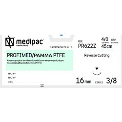 ΡΑΜΜΑ PROFIMED 4/0 45εκ.16χιλ. 3/8 του κύκλου κόπτουσα MEDIPAC