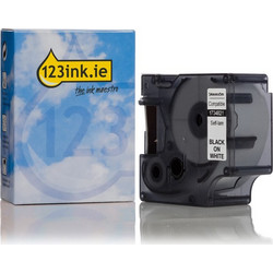 Συμβατή Ταινία Dymo 1734821 IND Rhino Self-Laminating Black on White 5.5m x 24mm (123ink)