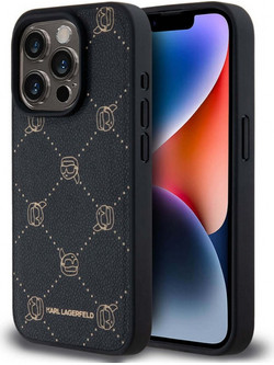 Karl Lagerfeld PU Leather Karl Head Design Θήκη με MagSafe για iPhone 15 Pro Μαύρο