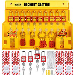 VEVOR 58 PCS Lockout Tagout Kit, Electrical Safety Loto Kit περιλαμβάνει λουκέτα, Lockout Station, Hasp, Tags & Zip Ties, Lockout Tagout Safety Tools for Industrial, Electrical Power, Μηχανήματα