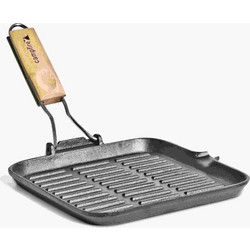 CAMPFIRE Grill Folding Frypan 24cm pre-seasoned, Γκριλιέρα από Μαντέμι, P116M-09