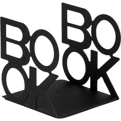 Βιβλιοστάτης 493RMC1117 13,5x13x14cm Black Aberto Design Μέταλλο