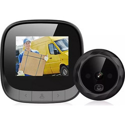 Door Viewer Κουδούνι Πόρτας Μαύρο