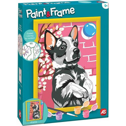 Paint &amp Frame Ζωγραφίζω με Αριθμούς Playful Hasky - AS