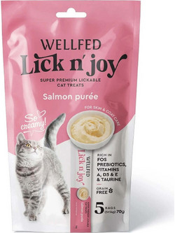 Wellfed Lick N' Joy with Salmon 5x14gr