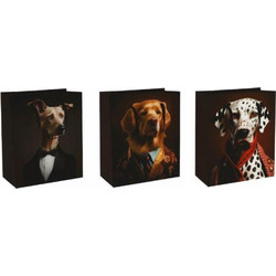 Τσάντα χαρτ. δώρου DOG HEAD /3σχέδια 19x23x9cm