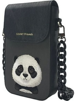 Nimmy phone bag BIG EYED PET 2.0 Panda black