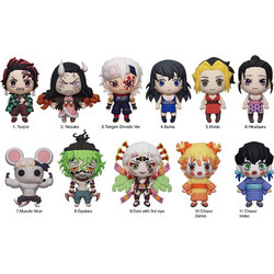Monogram Demon Slayer: Kimetsu no Yaiba Series 6 3D PVC Bag Clips 24τμχ Μπρελόκ