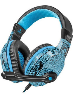 Natec Fury Hellcat Gaming Headset Over Ear Blue Black