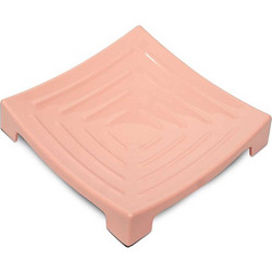Glee Square Cat Dish Τετράγωνο Πιατάκι Φαγητού Μελαμίνης για Γάτες Ροζ Ροζ