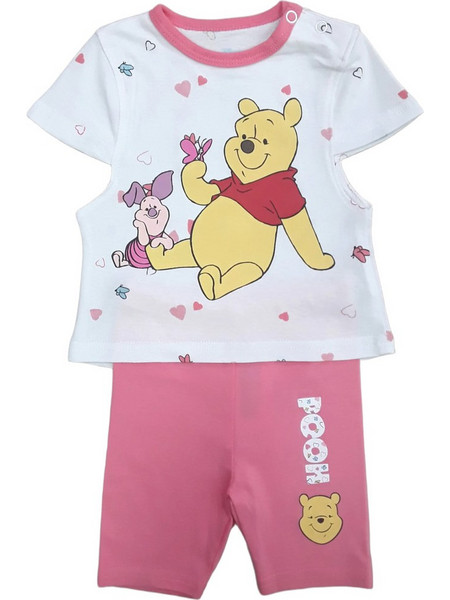 Μπλουζάκι Κοντομάνικο με Παντελονάκι Pooh Girl Pink 8030267