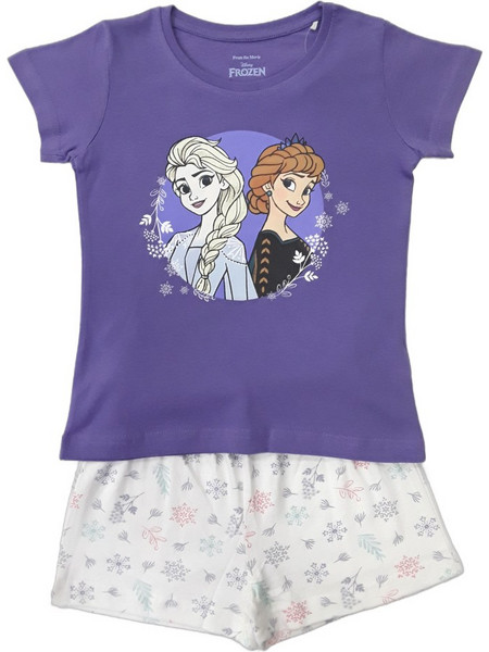 Πιτζάμα Κοντομάνικη Elsa Anna Purple 80202620018