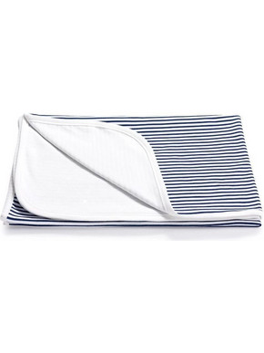 Jukki Stripes Κουβέρτα Αγκαλιάς Βαμβακερή 75x100 Navy Μπλε