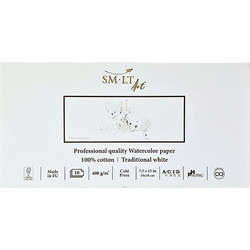SMLT ART ΜΠΛΟΚ ΑΚΟΥΑΡΕΛΑΣ 10 ΦΥΛΛΑ 19x38cm 400g/m FSC