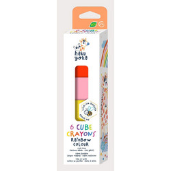 Haku Yoka Rainbow Cube Κηρομπογιές Σετ 6τμχ