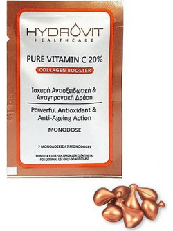 Hydrovit Pure Vitamin C 20% Collagen Monodose Αντιγηραντικό Booster Προσώπου με Βιταμίνη C 7caps