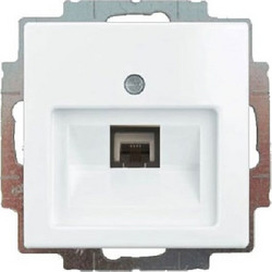 Basic 55 μηχανισμός πρίζας τηλεφώνου RJ45 μονή λευκό