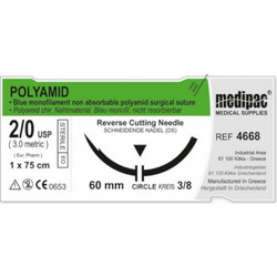 Ράμμα Polyamid 2/0 45 εκ. 26 χιλ. 3/8 του κύκλου κόπτουσα Medipac 1 τμχ