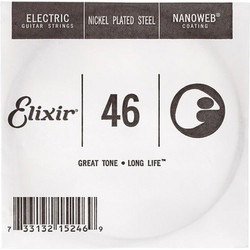 Elixir Strings 15246 Nanoweb Χορδή Ηλεκτρικής Κιθάρας Nickel Plated Steel 46"