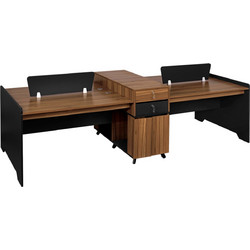 HomeMarkt Workstation Επαγγελματικό Γραφείο Ξύλινο 290x120x101cm HM2349