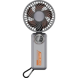 Techsuit - Premium Mini Hand Fan (Z8) - With Led Digital Display, USB-C Rechargeable, 3 Wind Speeds, 2A, 3600mAh - White