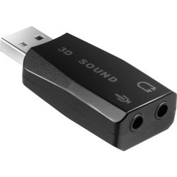 EKON by SBS HQ AUDIO ADAPTOR USB TO 2X JACK 3.5 FEMALE black