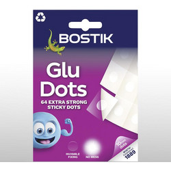 Bostik Αυτοκόλλητα Κουκκίδες διπλής όψης μόνιμου διάφανου συγκολλητικού Έξτρα δυνατό 30803719