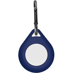 Θήκη σιλικόνης για AirTag Water Drop με γάντζο ασφαλείας Midnight Blue