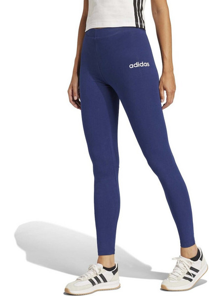 Adidas Sportswear Essentials Γυναικείο Κολάν Μακρύ Ψηλόμεσο Βαμβακερό Navy Μπλε JD3155
