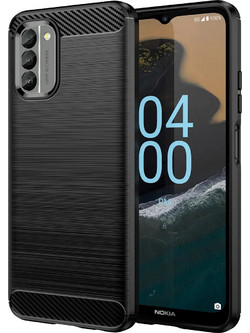 Hurtel Carbon Case cover for Nokia G400 flexible silicone carbon cover black - (Carbon Case Nokia G400 Black)