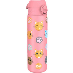Ion8 Γάτες Παιδικό Μπουκάλι Πλαστικό BPA Free Ροζ 500ml