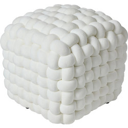 Πουφ 43x43x40 Das Home 2275 White