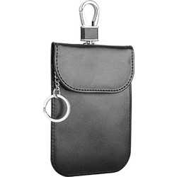 Techsuit - RFID Anti-Theft (AF2) - for Cards & Keys, PU Leather, EMF Blocker - Black