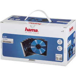 Hama SlimLine CD Jewel Case Transparent-Black 1x50