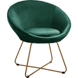 HomeMarkt Πολυθρόνα Βελούδινη Κυπαρισσί Randi HM8468.03
